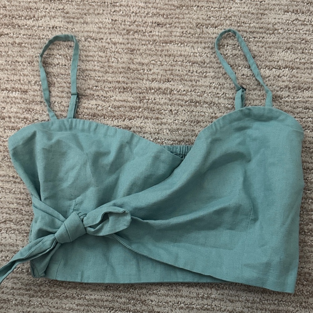 Roxy Teal Women's Crop Top